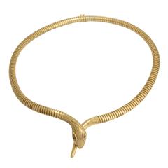 1960s Gold Snake Collar