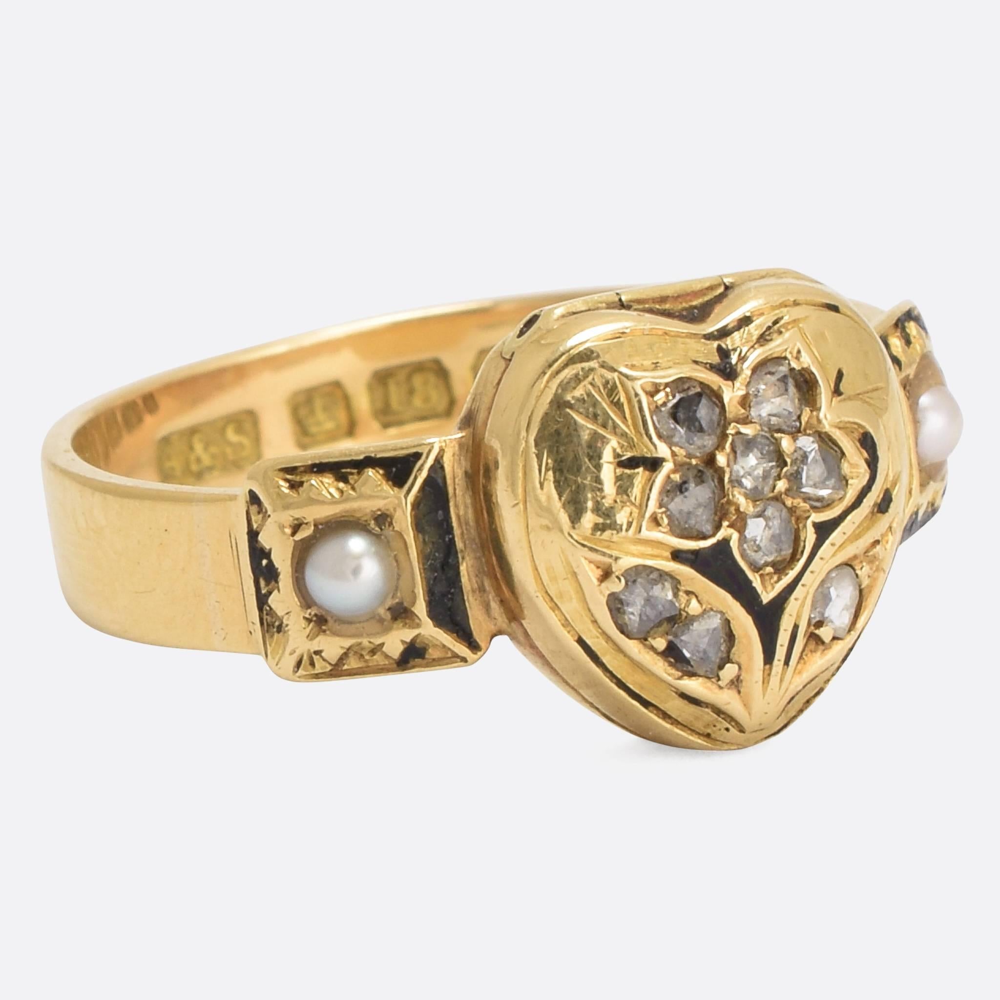 victorian locket ring