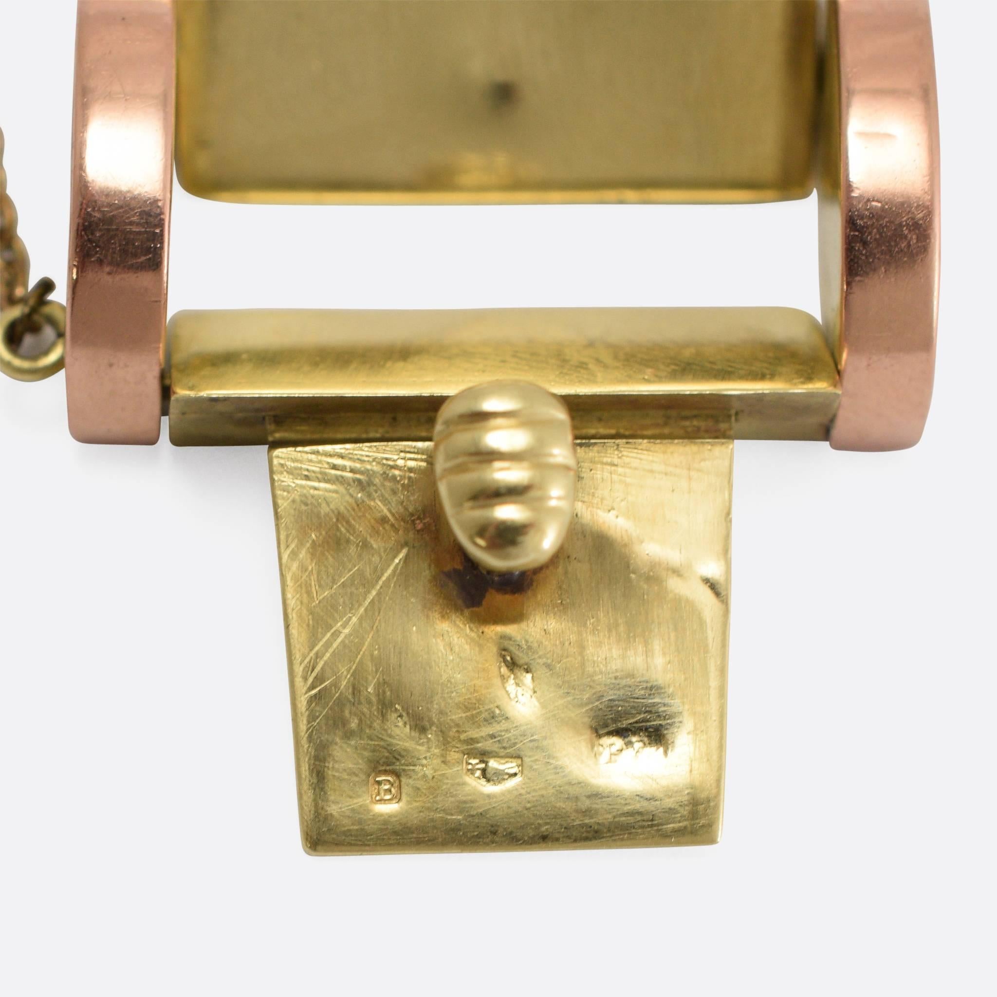 1940s Retro Two Color Gold Bracelet 1