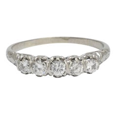 Antique Art Deco Diamond Five-Stone Engagement Ring
