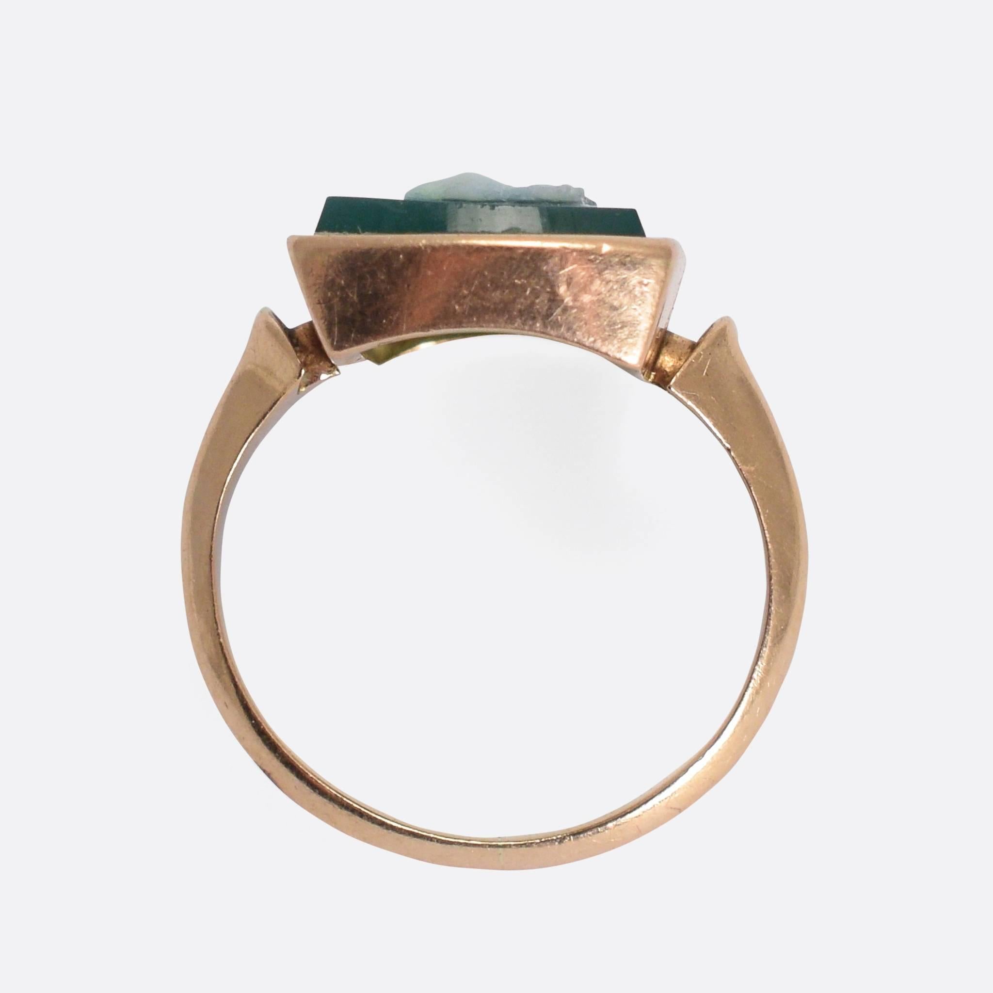 antique chalcedony ring