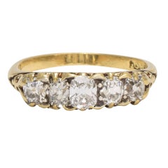 Mid-Victorian 1.15 Carat Old Cut Diamond Five-Stone Ring