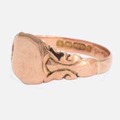 Antique Victorian Rose Gold Signet Ring
