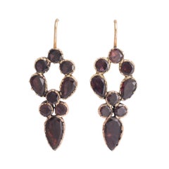 Georgian Flat-Cut Garnet Earrings