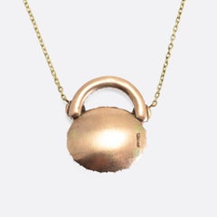 Georgian Pearl Padlock Locket, 12 Karat Gold, circa 1820