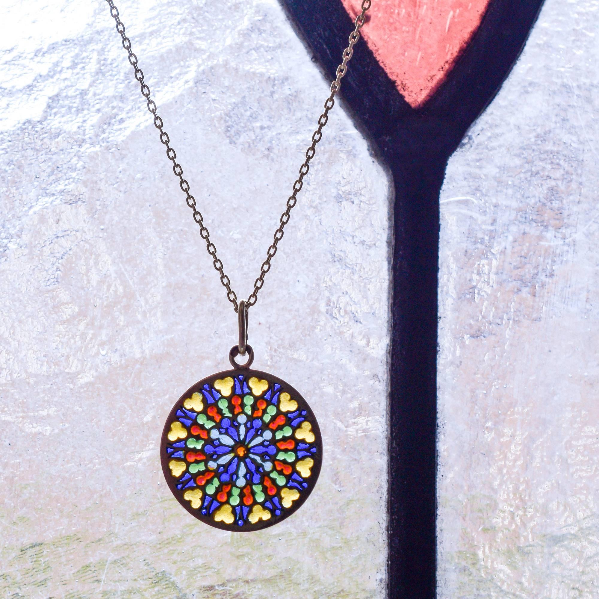 rose window necklace