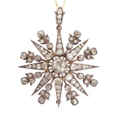Antique Victorian 6 Carat Diamond Star Pendant
