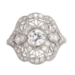 Edwardian Old Cut Diamond Openworked Cluster Ring