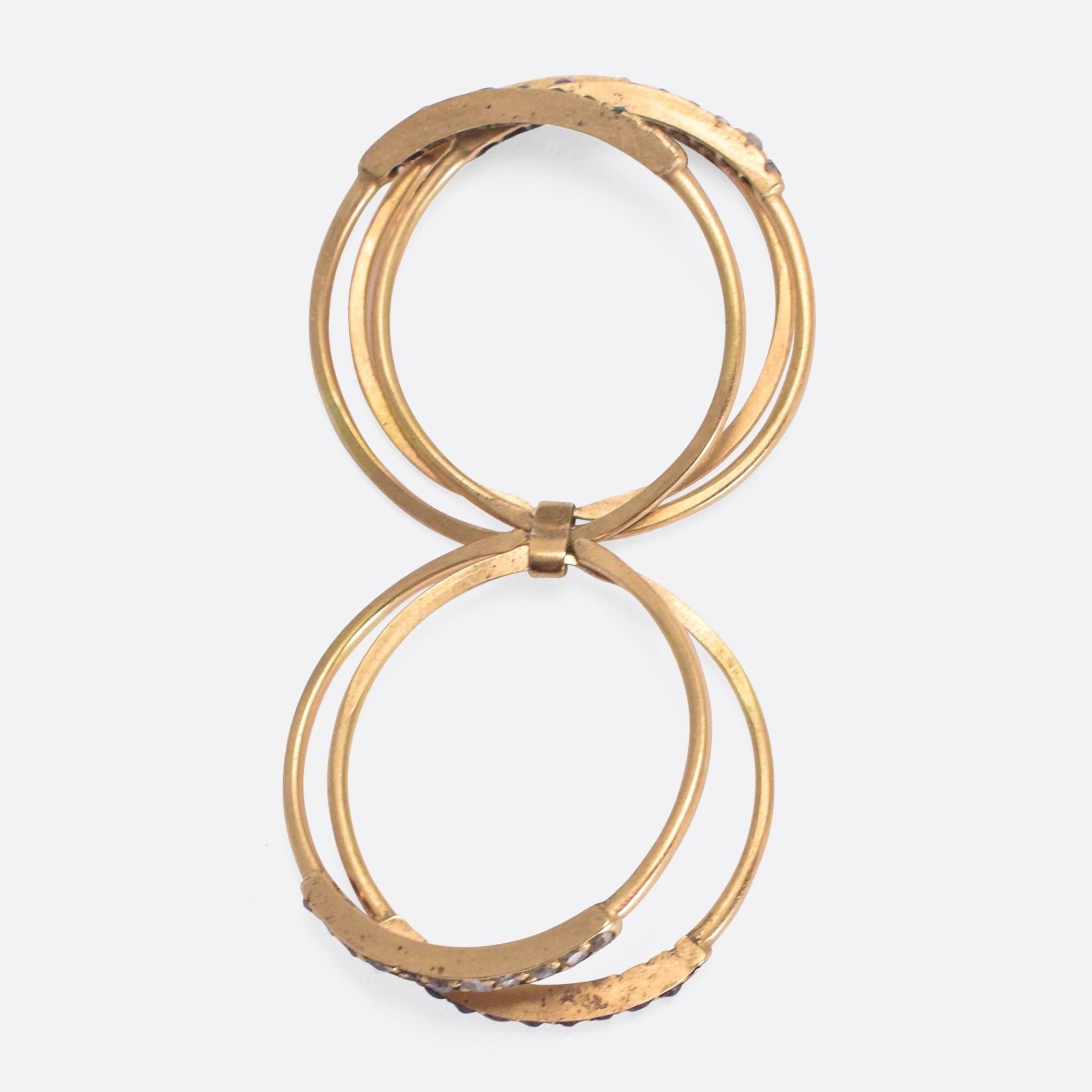  1870s French Multigem Harem Ring Pour femmes 
