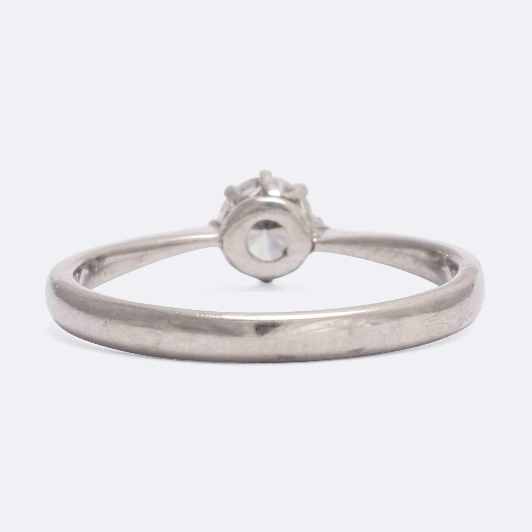Art Deco 1920s Transitional Cut Diamond Solitaire Ring