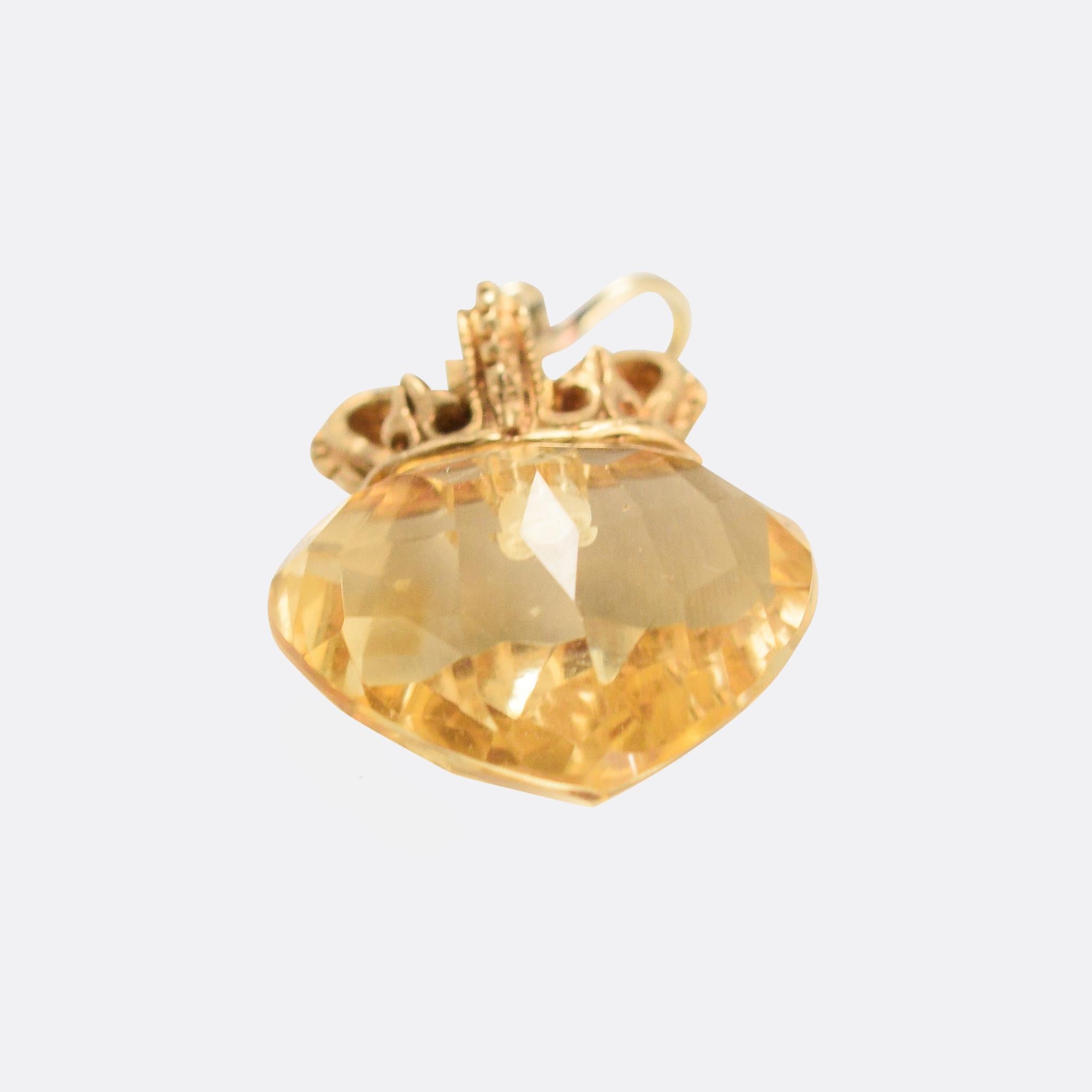 Women's Antique Victorian Citrine 