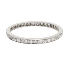 Antique Edwardian Diamond Platinum Eternity Ring