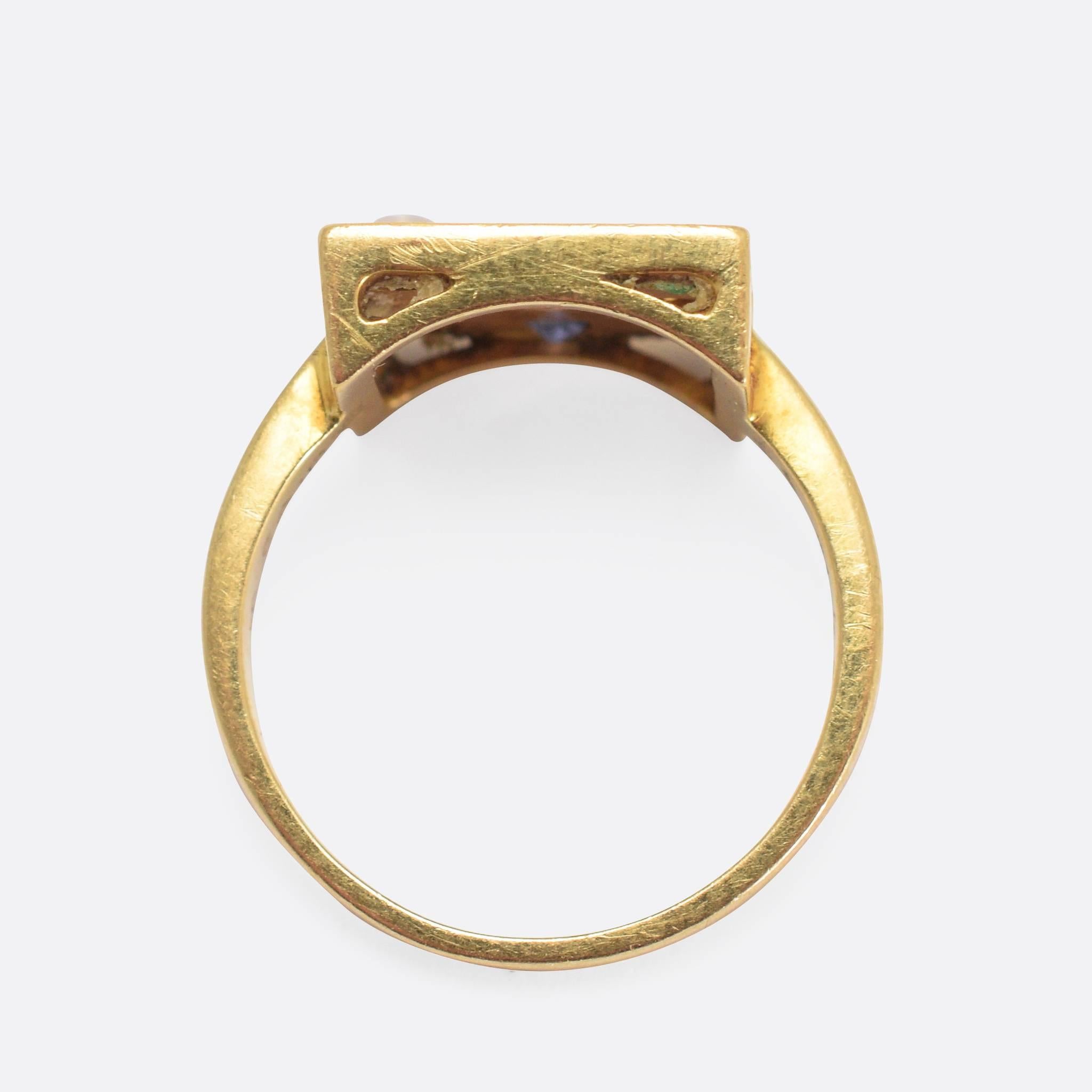 antique navaratna ring