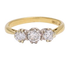 Edwardian Diamond Three-Stone Ring