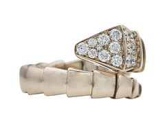 Bvlgari Serpenti Viper-Ring aus 18-karätigem Roségold und Diamanten, Größe M