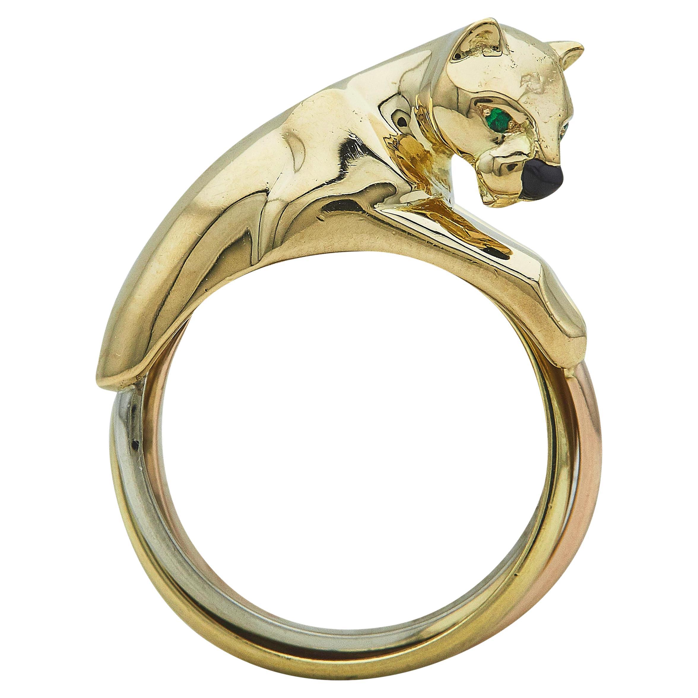 Bague Antrina de Cartier en or tricolore 18K Taille 51