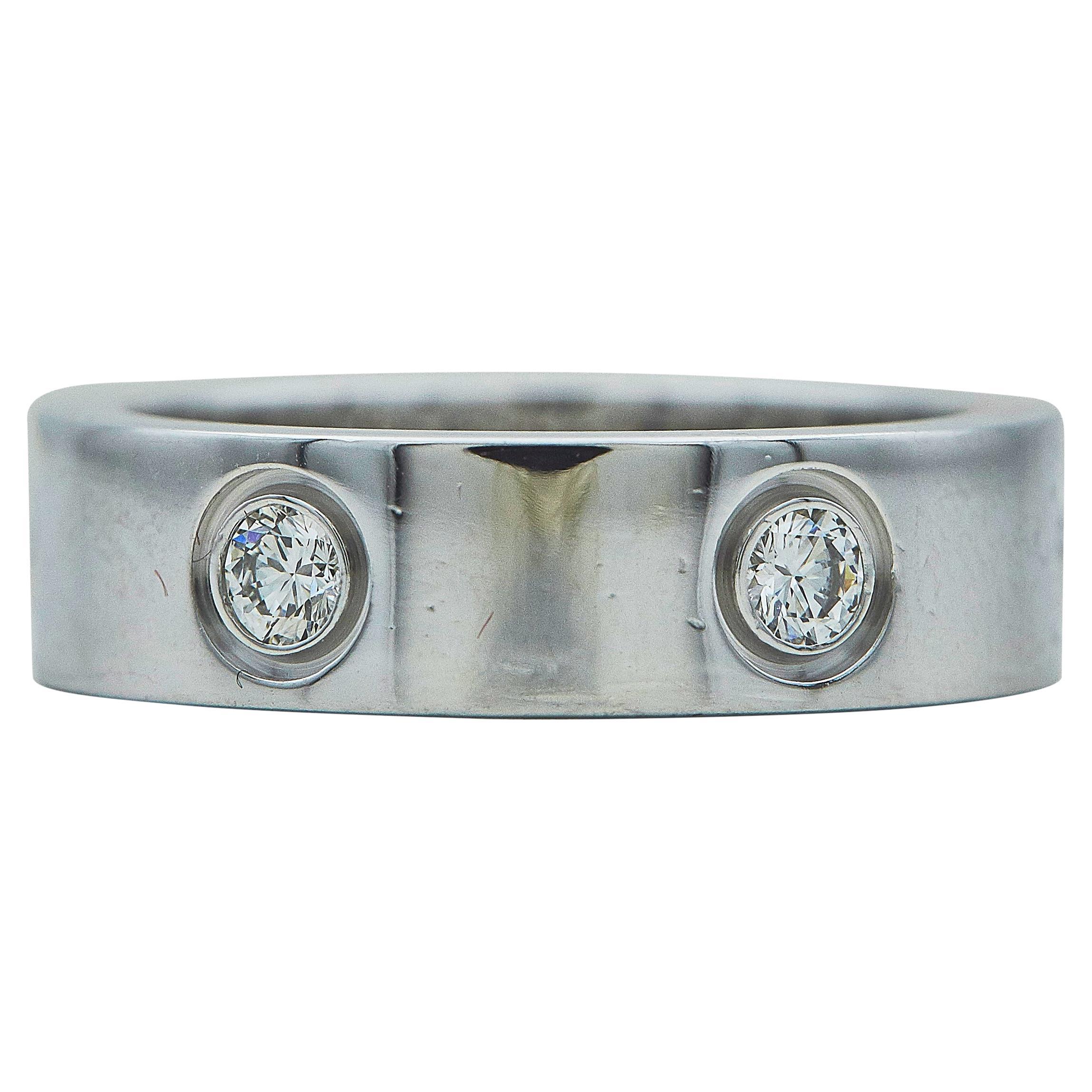 Anello Cartier Love in oro bianco 18 carati con 6 diamanti misura 53