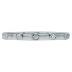 Cartier Love Bracelet Classic Model 18K White Gold 10 Diamond Size 18