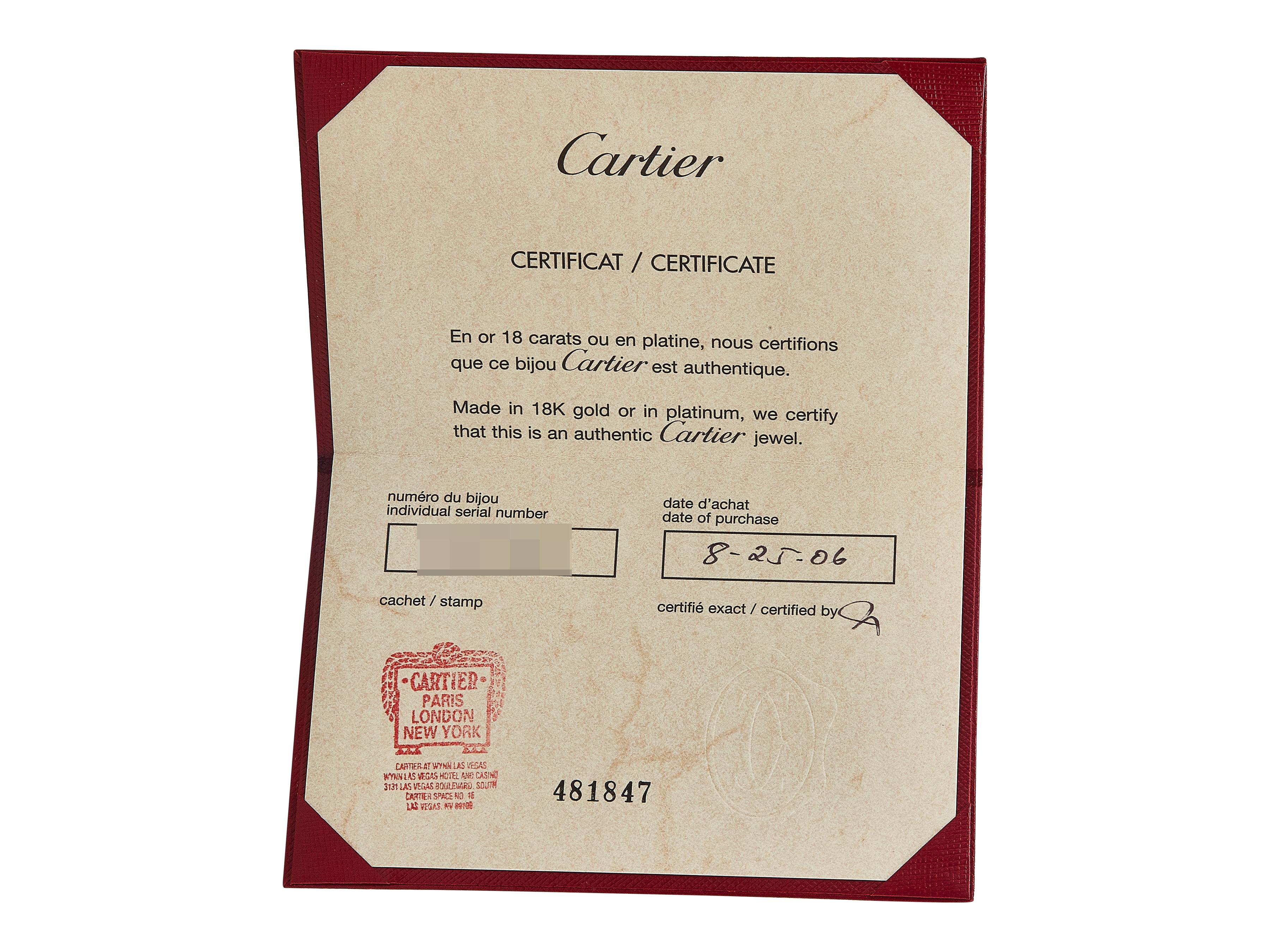 Cartier Bague Maillon Panthère 18K WG Triple Row Paved Taille 54 Unisexe en vente