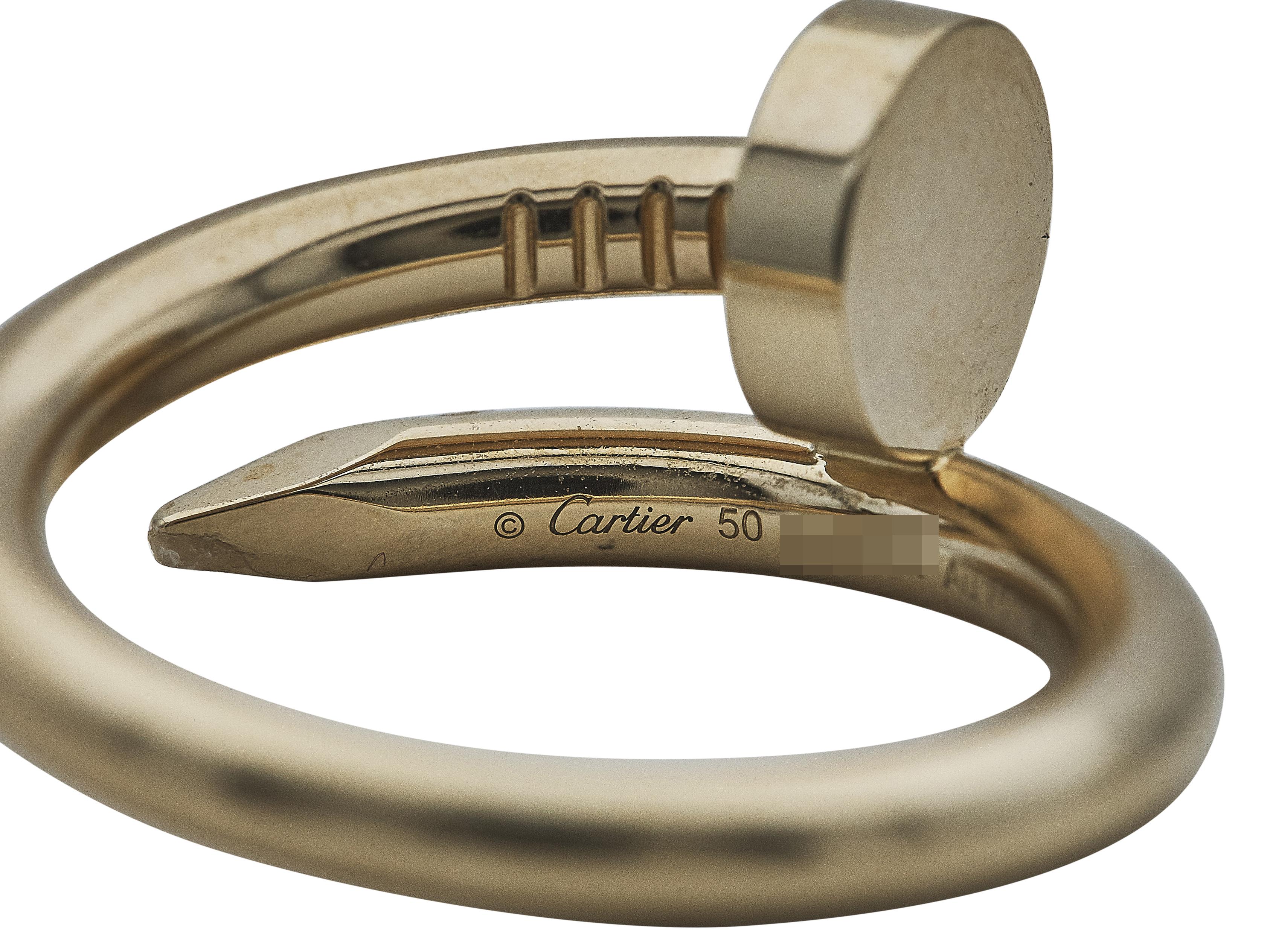 Cartier Bague Juste un Clou Modèle Classique Or Jaune 18K Taille 50 Bon état - En vente à New York, NY