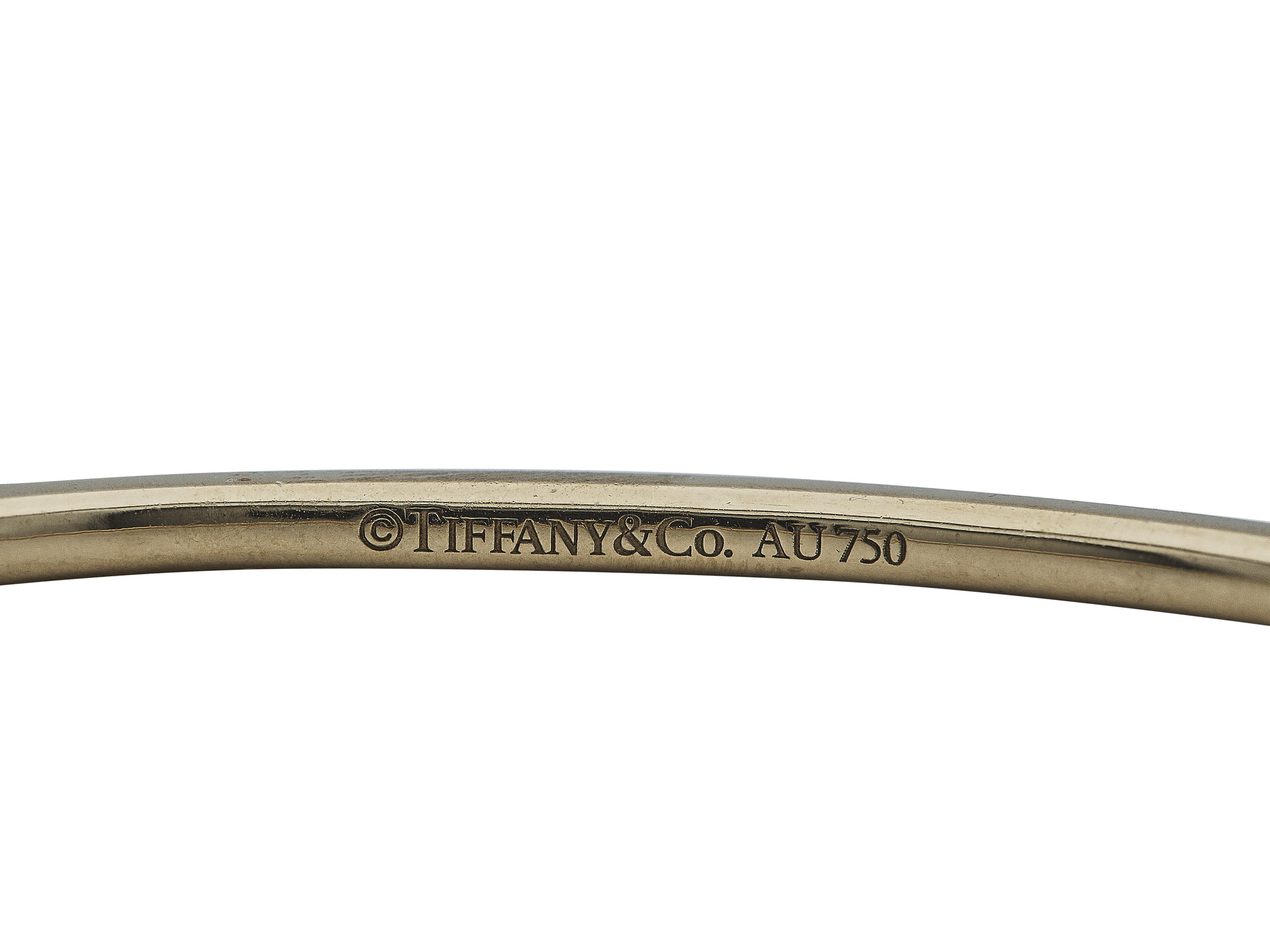 Taille ronde Tiffany & Co. Bracelet Tiffany Metro en or jaune 18K en vente
