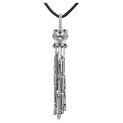 Cartier Panthère 18K White Gold, Diamond, & Onyx Pendant Necklace