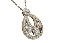 Van Cleef & Arpels Snowflake 18K Yellow Gold & Diamond Pendant Necklace