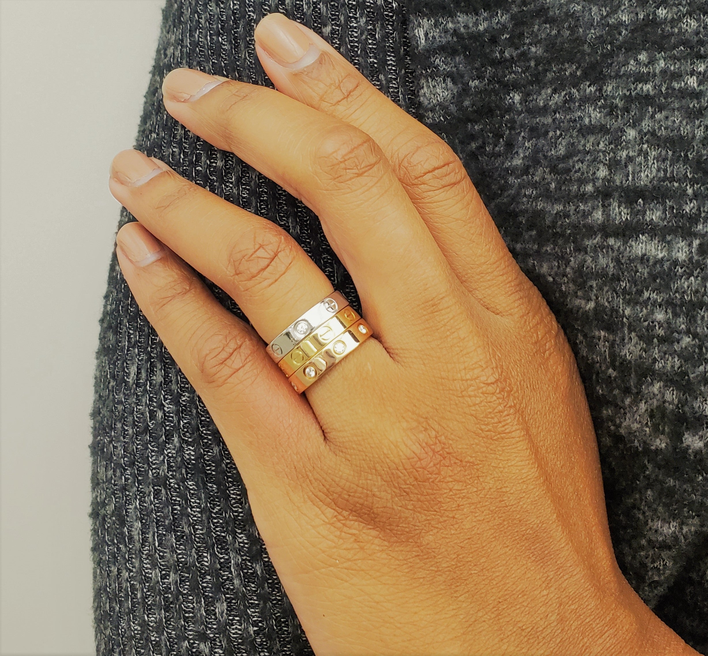 cartier screw ring gold