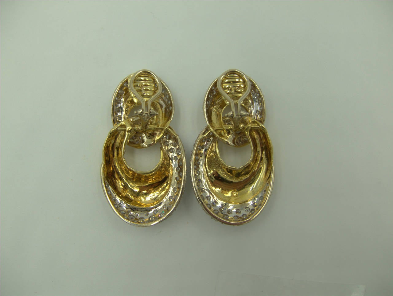 double hoop gold earrings