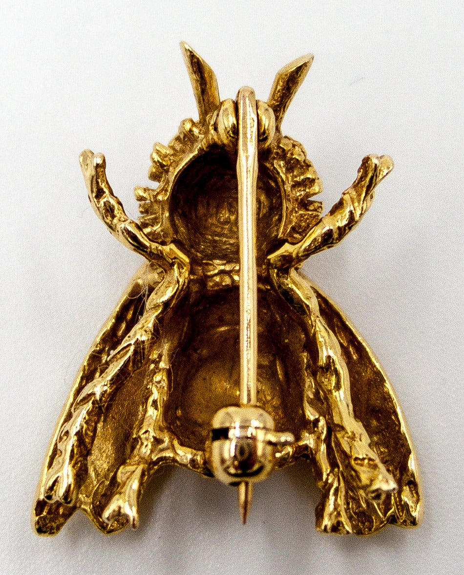 Modern Charming pair of gold Napoleon bee  pins