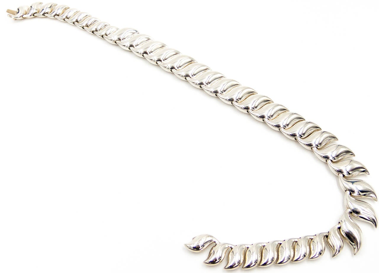 Tiffany & Co. Elsa Peretti Graceful Silver Necklace