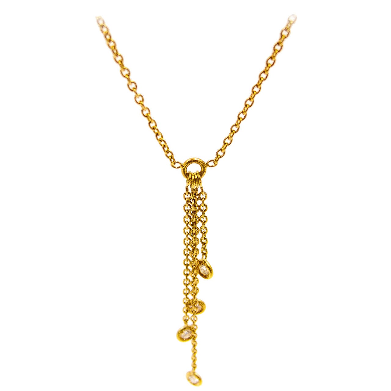 Dior Chic and Petite Gold "Coquin" Diamond Gold Necklace
