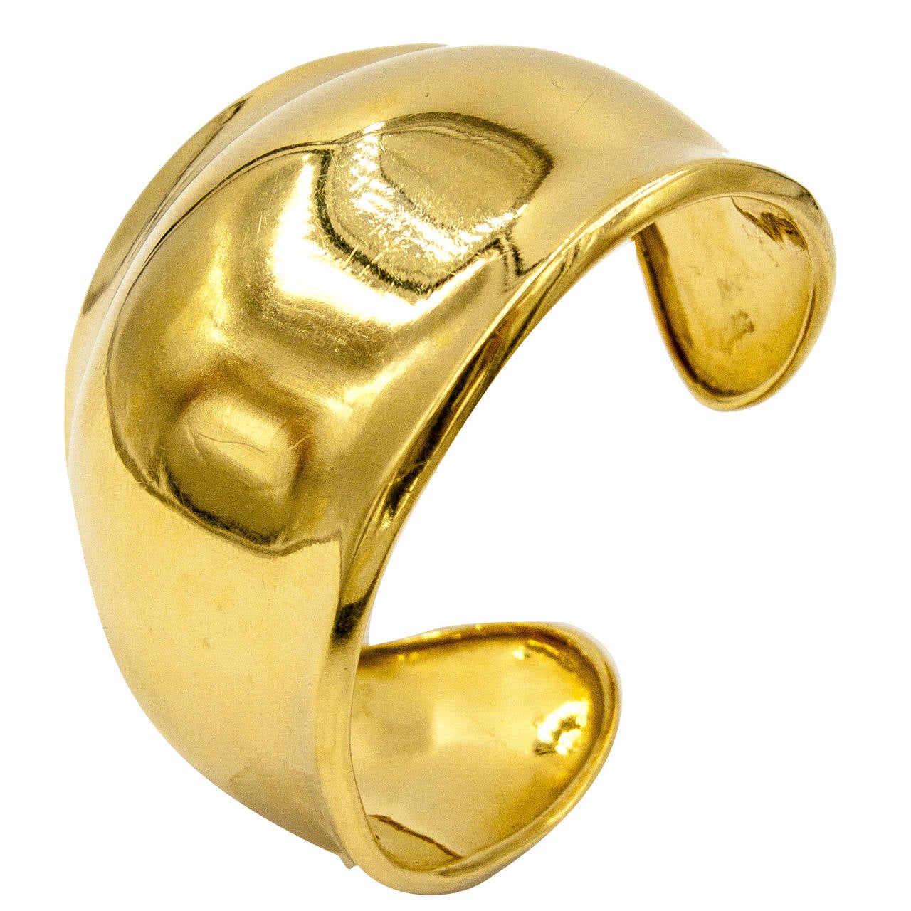 Boldly Sculptural Gold Cuff Bracelet