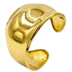 Retro Boldly Sculptural Gold Cuff Bracelet