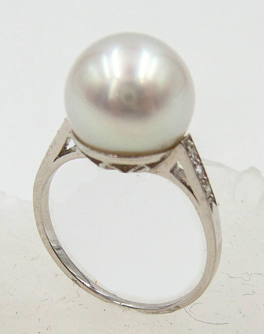 pearl platinum ring