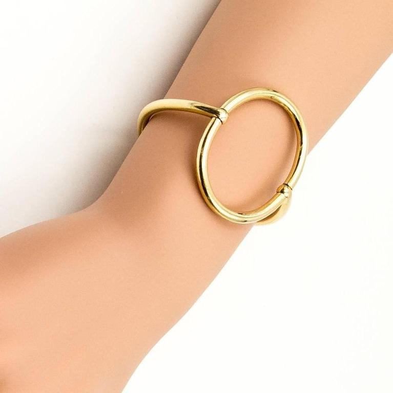 Impossibly Chic 1970s Gold Tube Bracelet For Sale at 1stdibs