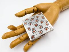 Rare and Unusual Art Moderne Rene Boivin Coral Enamel Silver Box