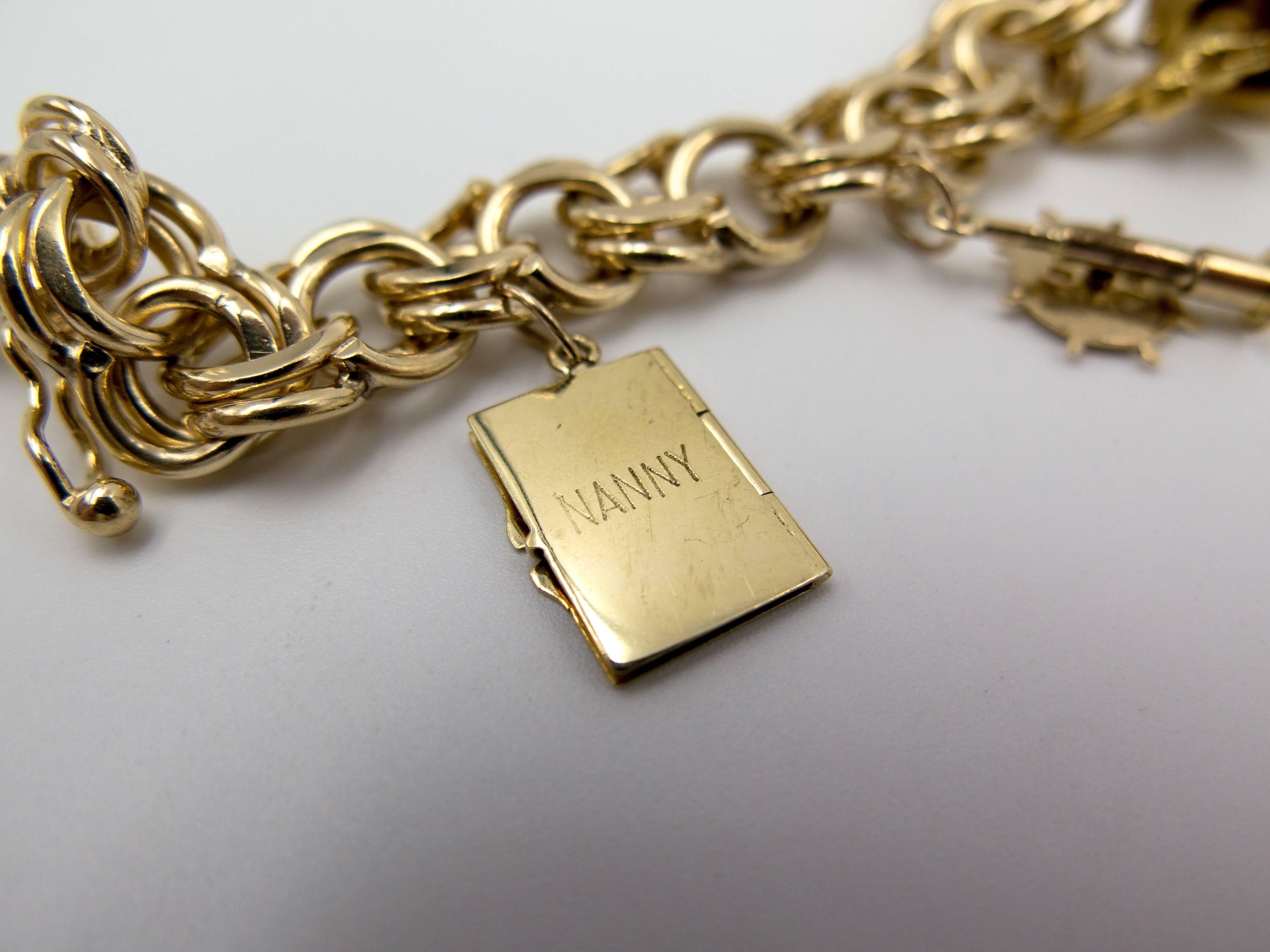 Delightful Travel Story Gold Charm Bracelet 4