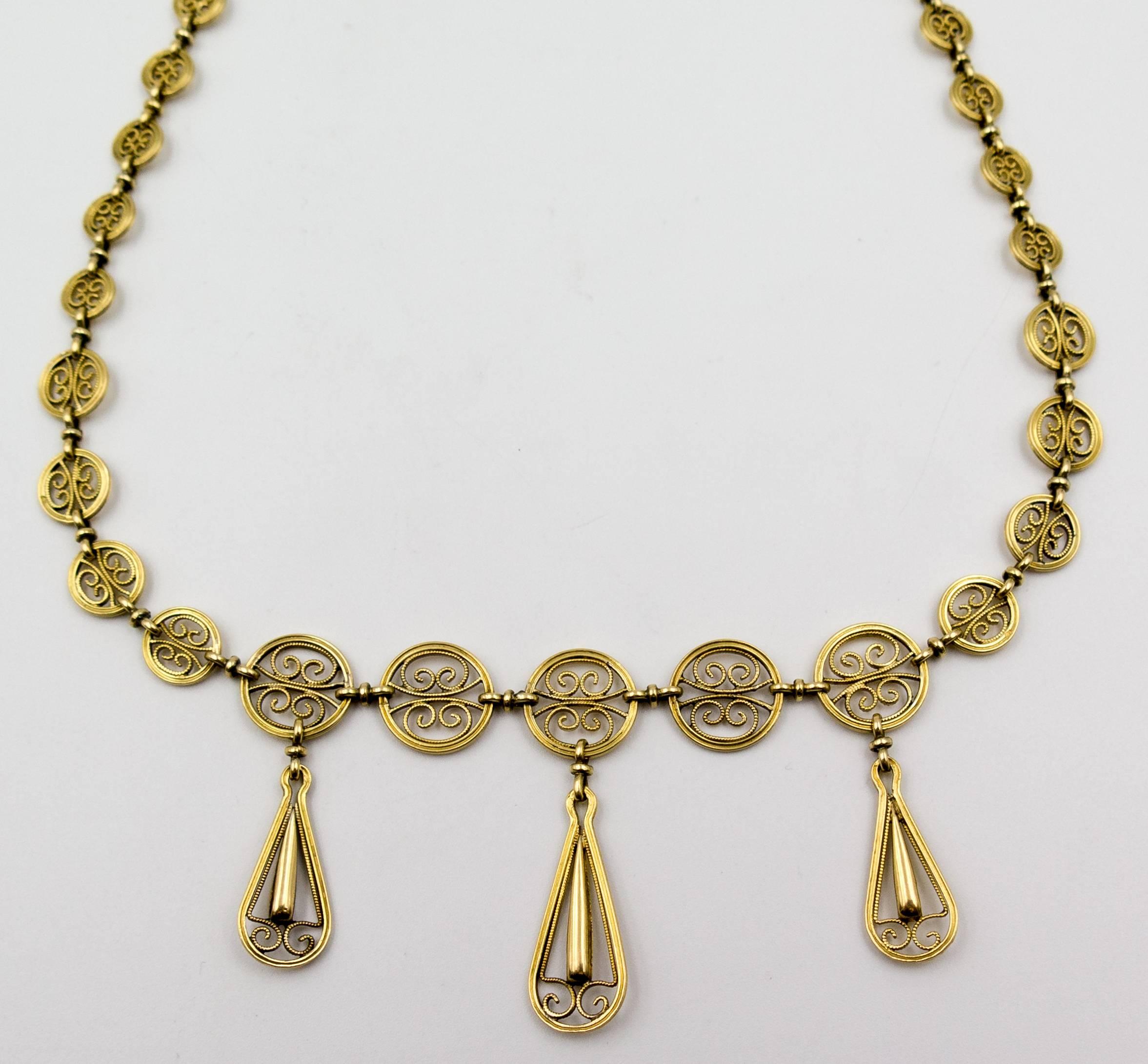 elegant gold necklace