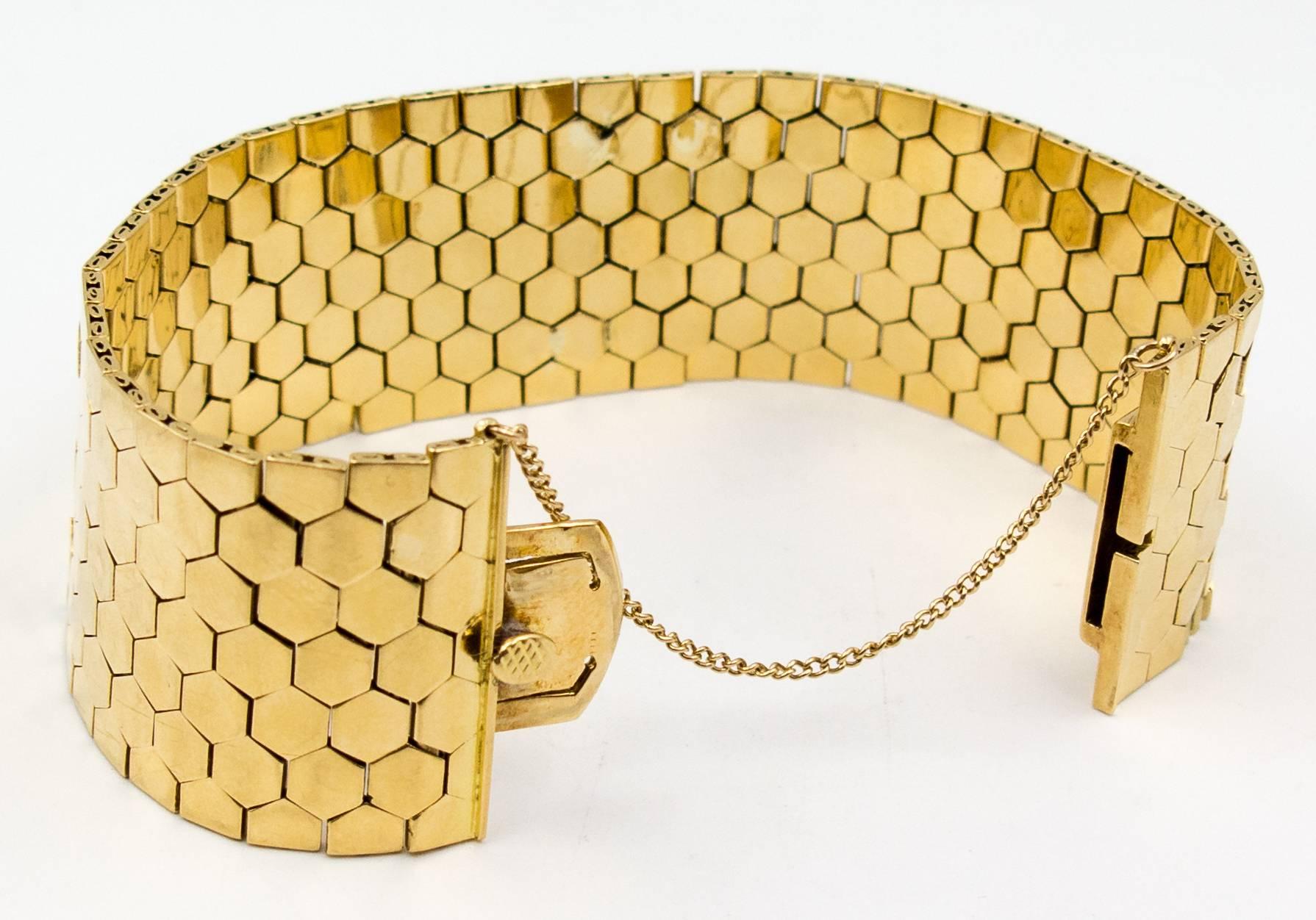 hexagon gold bracelet