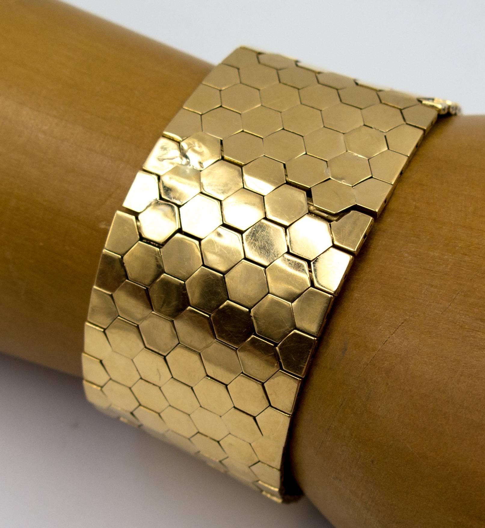 hexagon gold bracelet