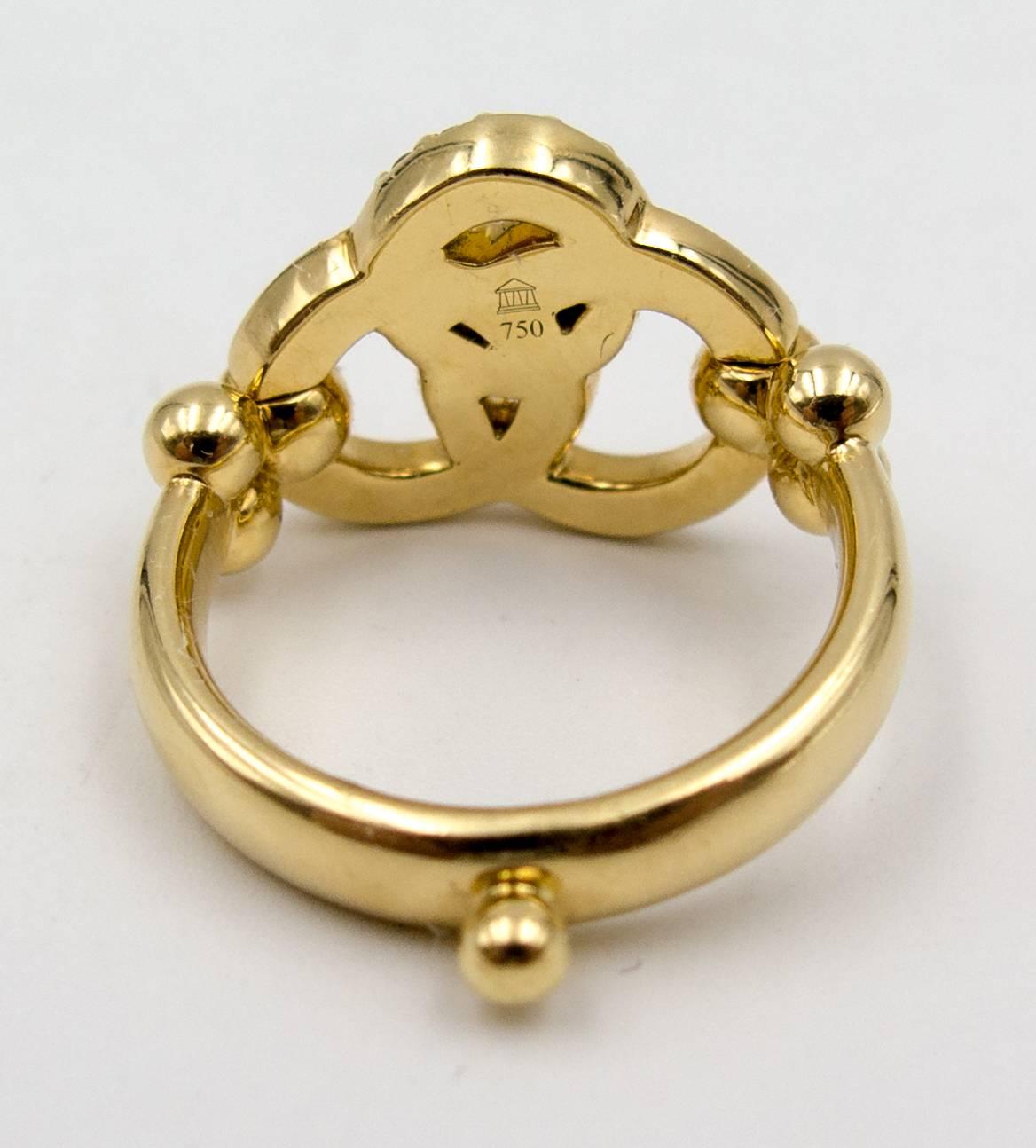 Women's Temple St Clair Gold Diamond Trinity Ring