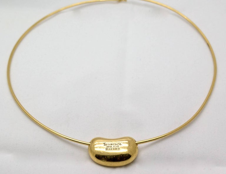 Elsa Peretti And Co Gold Bean Necklace For At 1stdibs Modernist Elsa Peretti Co Gold Bean Necklace For