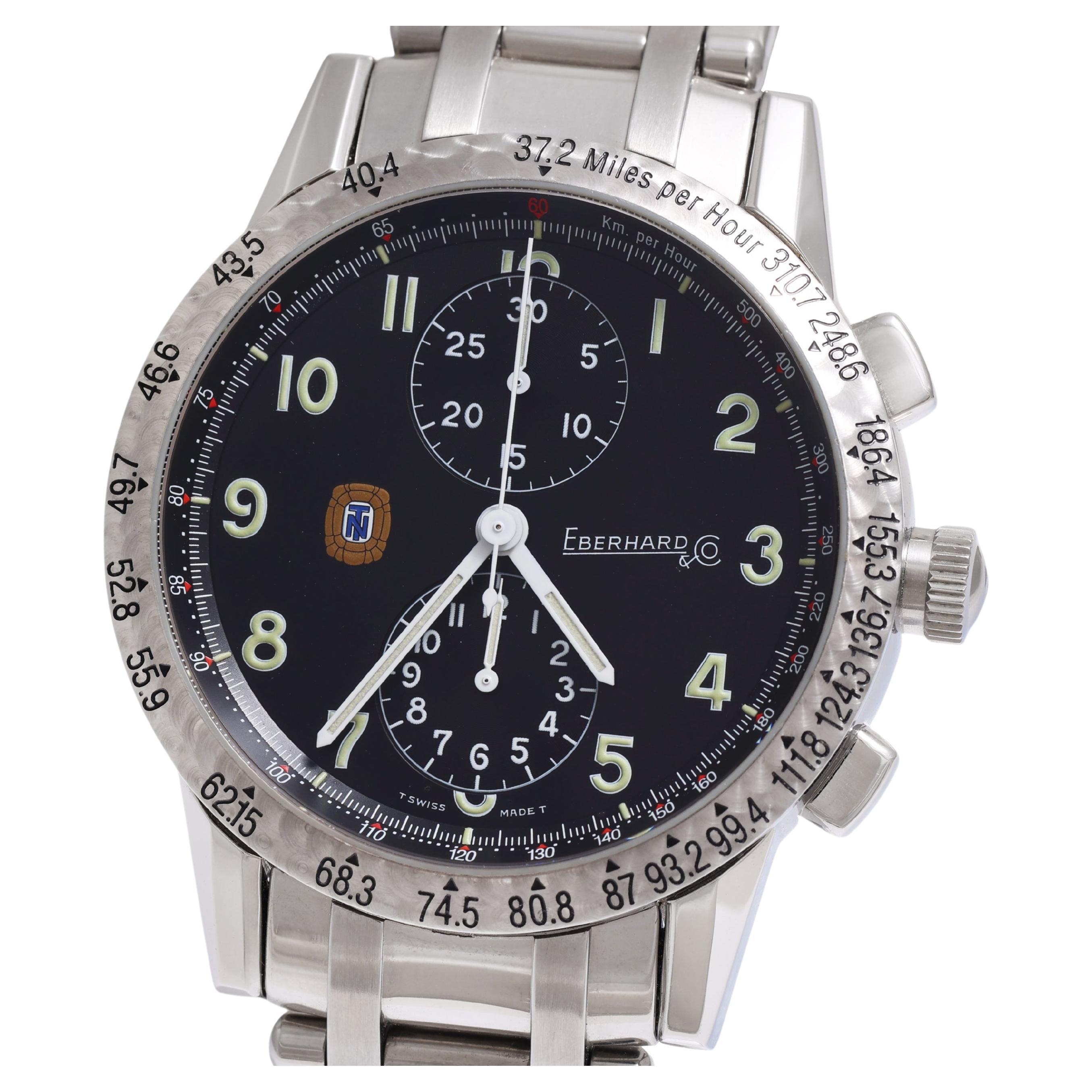 Eberhard Cronografo Automatico Tazio Nuvolari Orologio da polso BNIB in vendita
