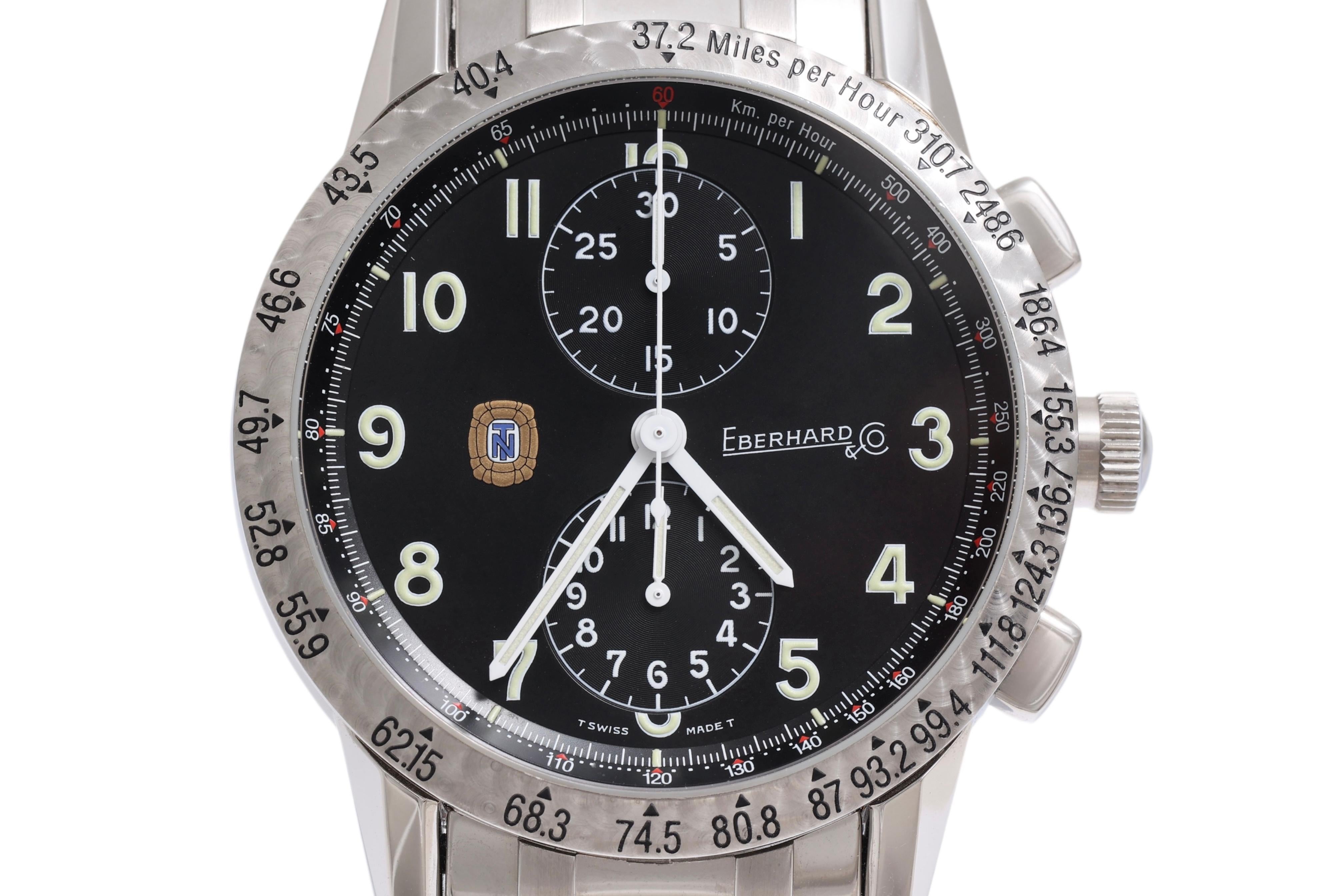 Eberhard Cronografo Automatico Tazio Nuvolari Orologio da polso BNIB in vendita 3