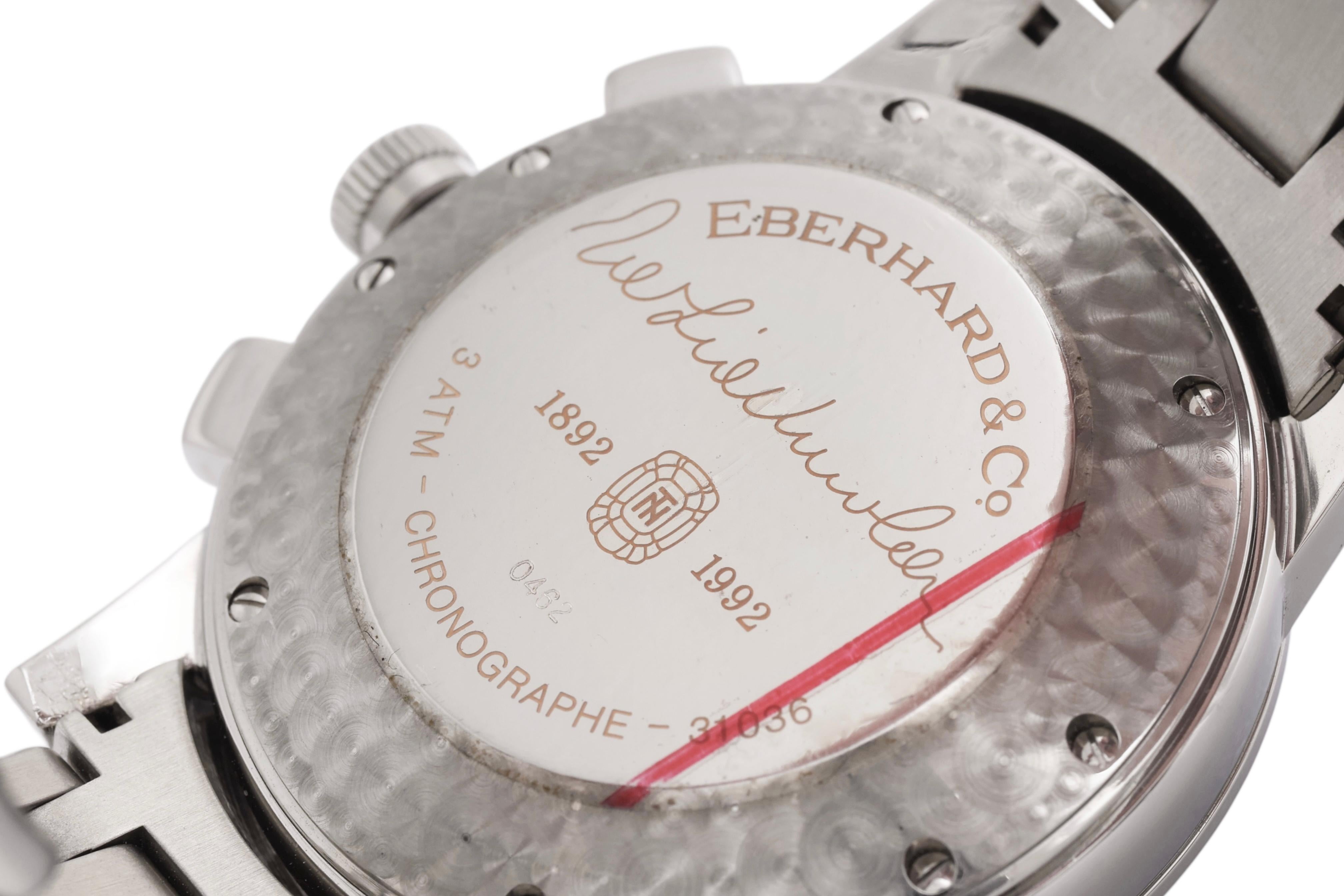 Eberhard Cronografo Automatico Tazio Nuvolari Orologio da polso BNIB in vendita 7