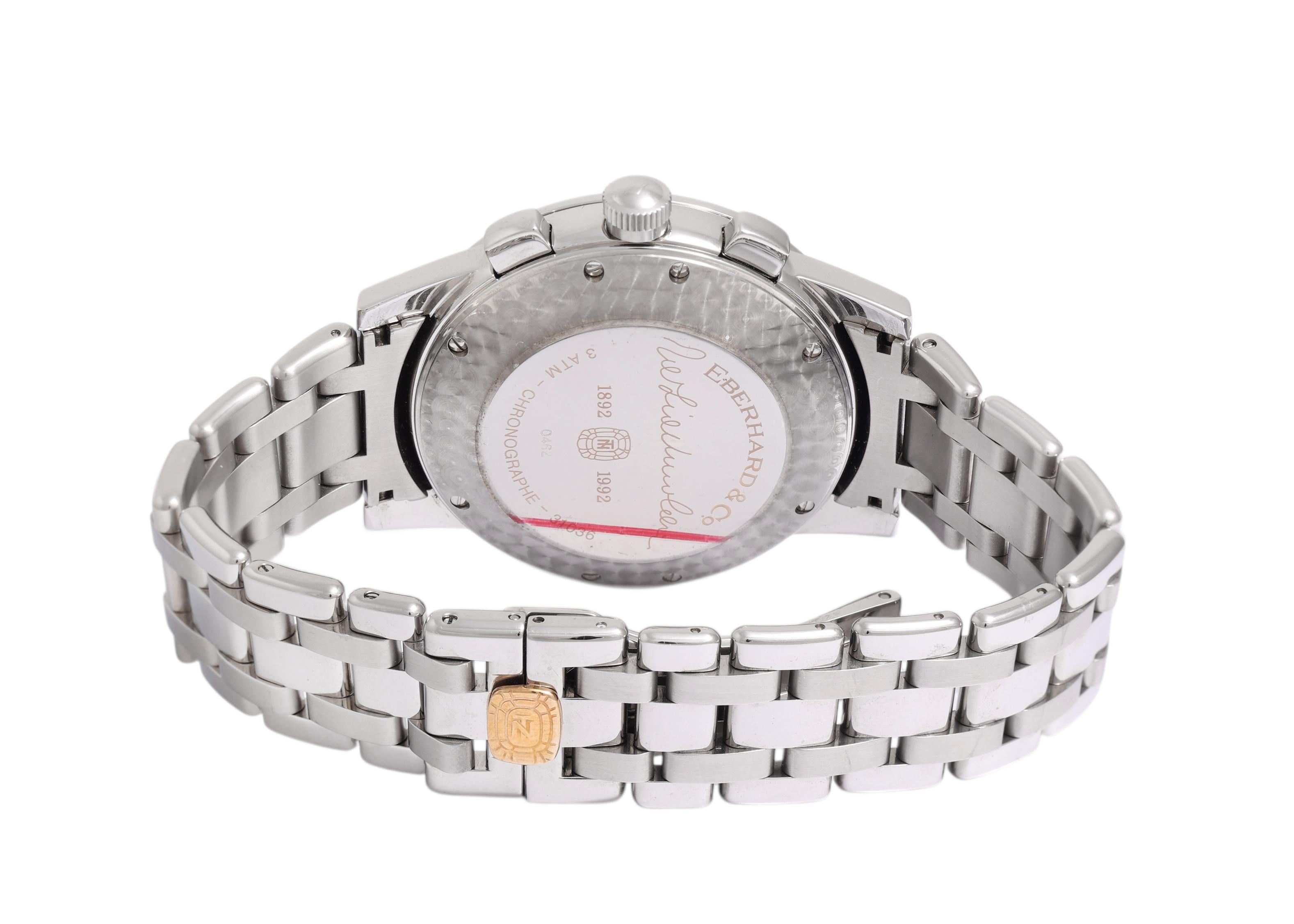 Eberhard Cronografo Automatico Tazio Nuvolari Orologio da polso BNIB in vendita 6
