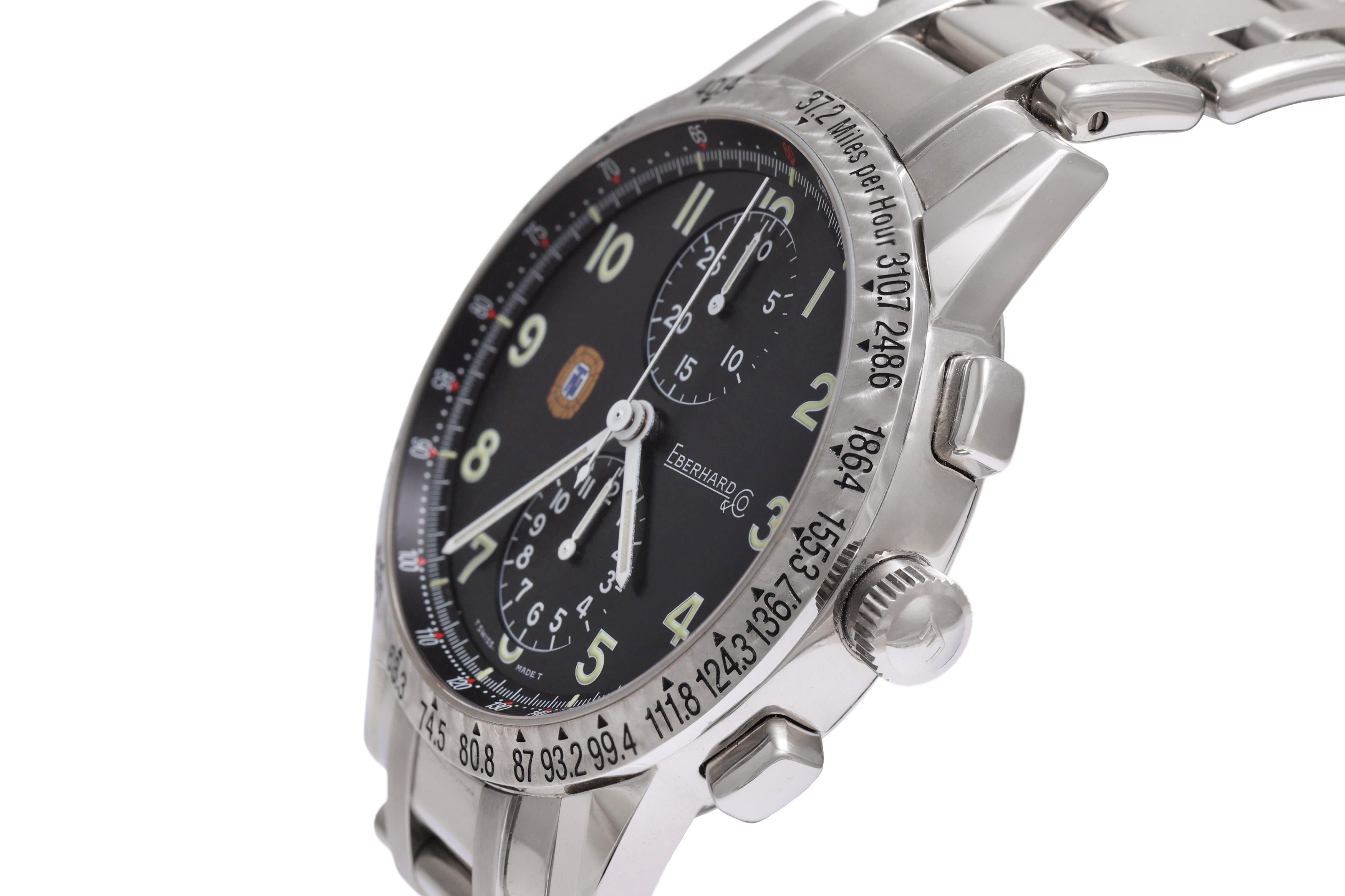 Artigiano Eberhard Cronografo Automatico Tazio Nuvolari Orologio da polso BNIB in vendita
