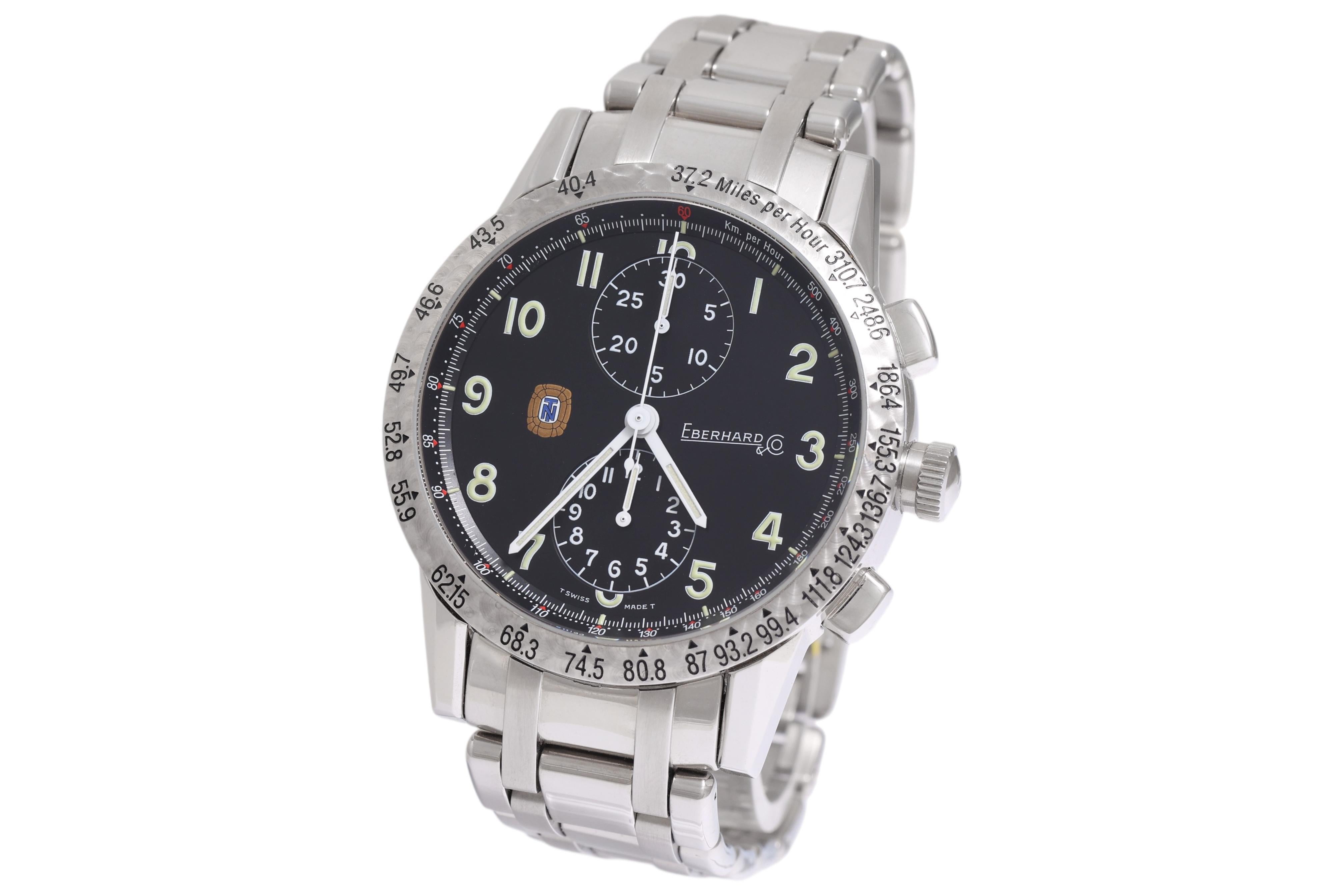 Eberhard Cronografo Automatico Tazio Nuvolari Orologio da polso BNIB in vendita 2