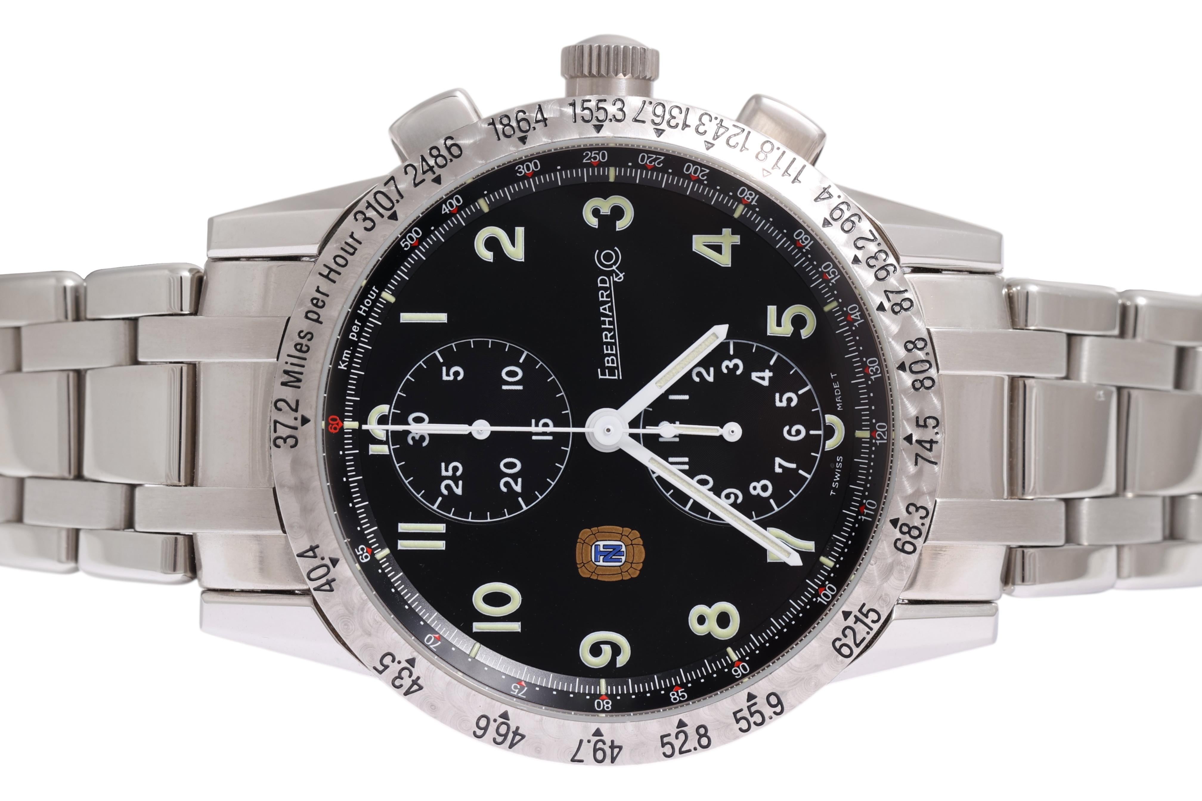 Eberhard Cronografo Automatico Tazio Nuvolari Orologio da polso BNIB in vendita 1